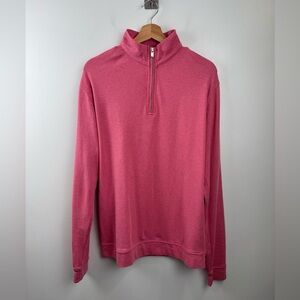 Peter Millar Men Cotton Half Zip Sweater Size Medium